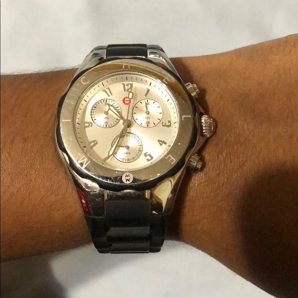 MICHELE watch with black rubber band - Picture 3 of 3